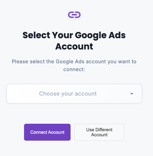 Connecting a Google Ads account to Pythago