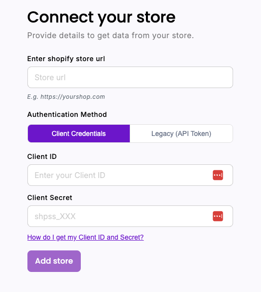 Connecting a Shopify store to Pythago